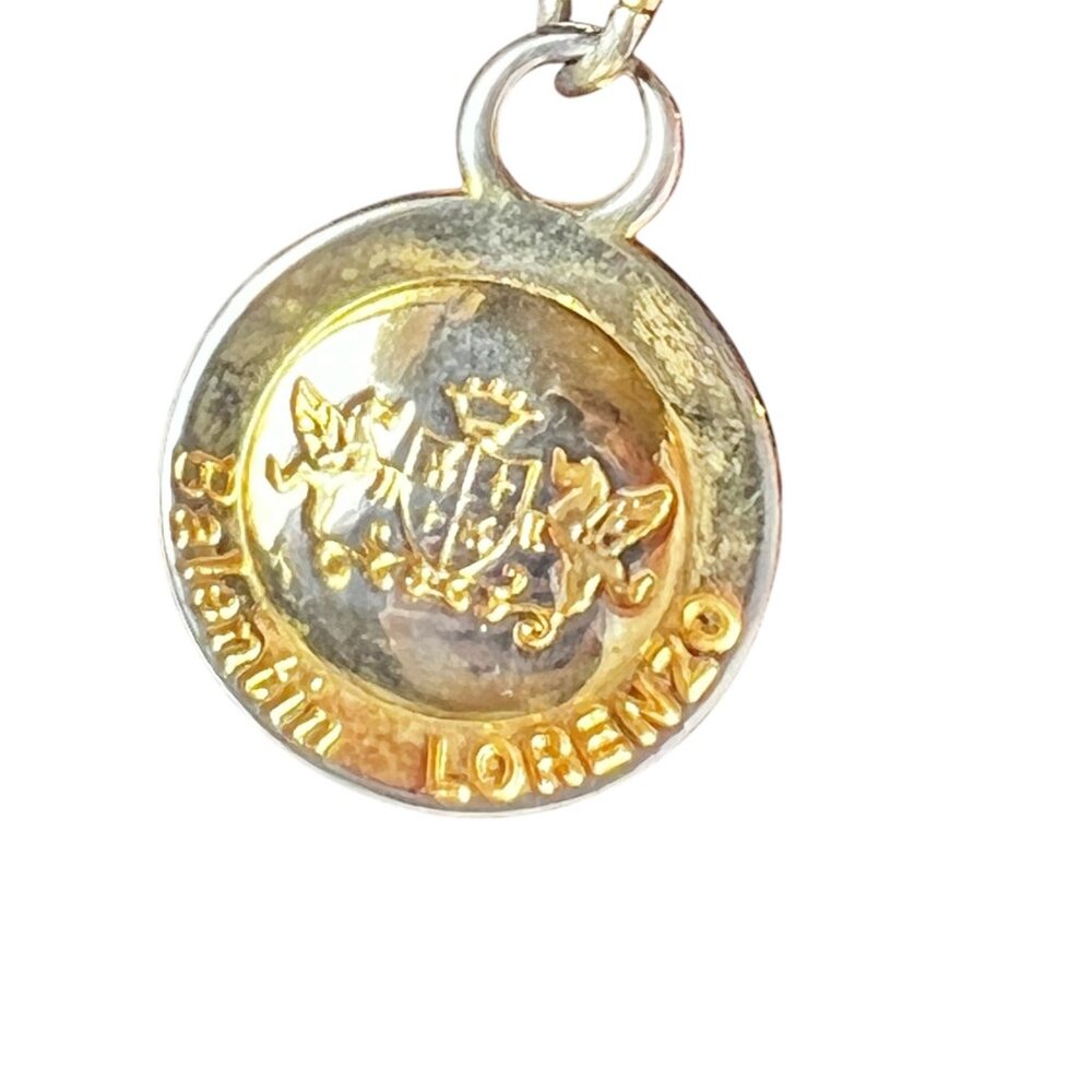 Balentin Lorenzo Handwoven Leather  Tote Bag With Logo Accents & Long Handles - Picture 5 of 13